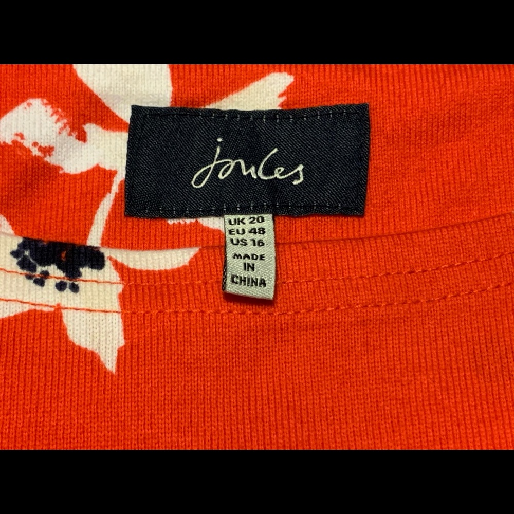 Joules Women’s 3/4 Sleeve Red Floral Jersey Top 16 - Picture 7 of 13